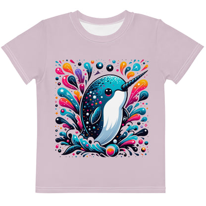 Narwhal Youth Round Collar Tee - Sunset Silhouettes