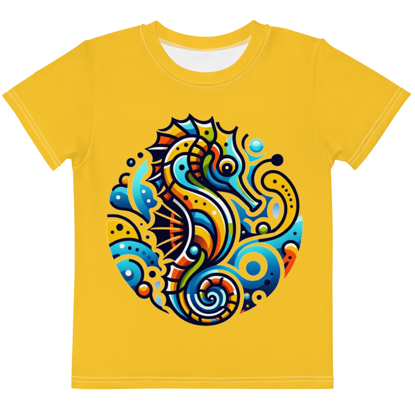 Seahorse Youth Round Collar Tee - Sunset Silhouettes