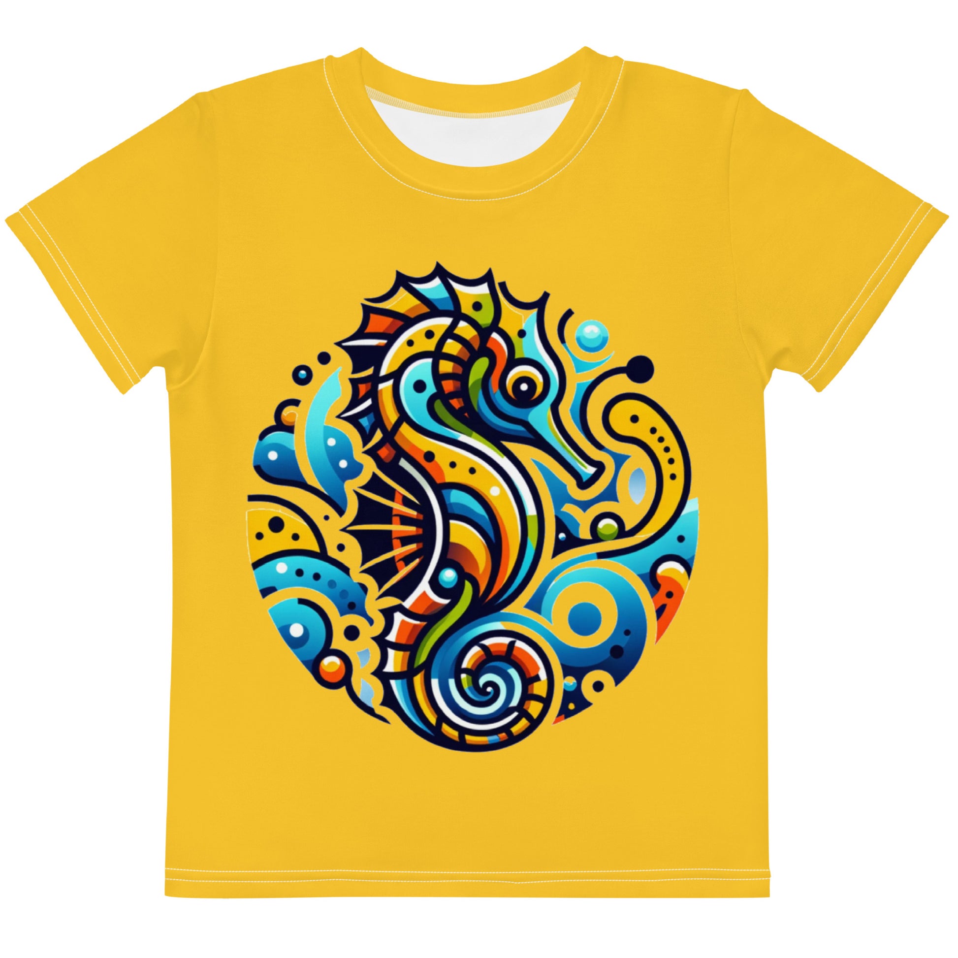 Seahorse Youth Round Collar Tee - Sunset Silhouettes