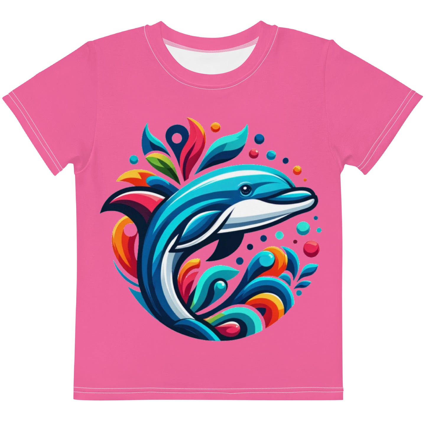 Dolphin Youth Round Collar Tee - Sunset Silhouettes