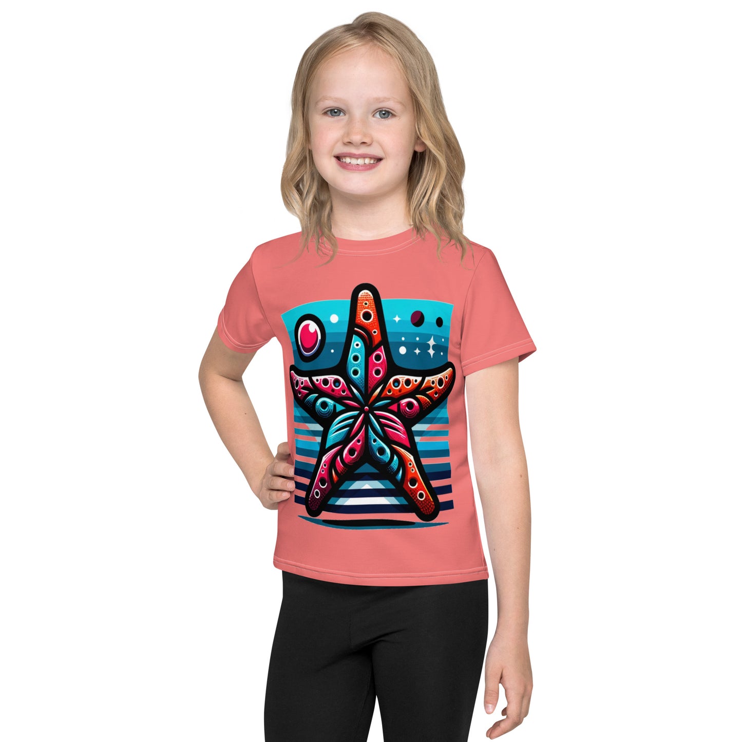 Starfish Youth Round Collar Tee - Sunset Silhouettes