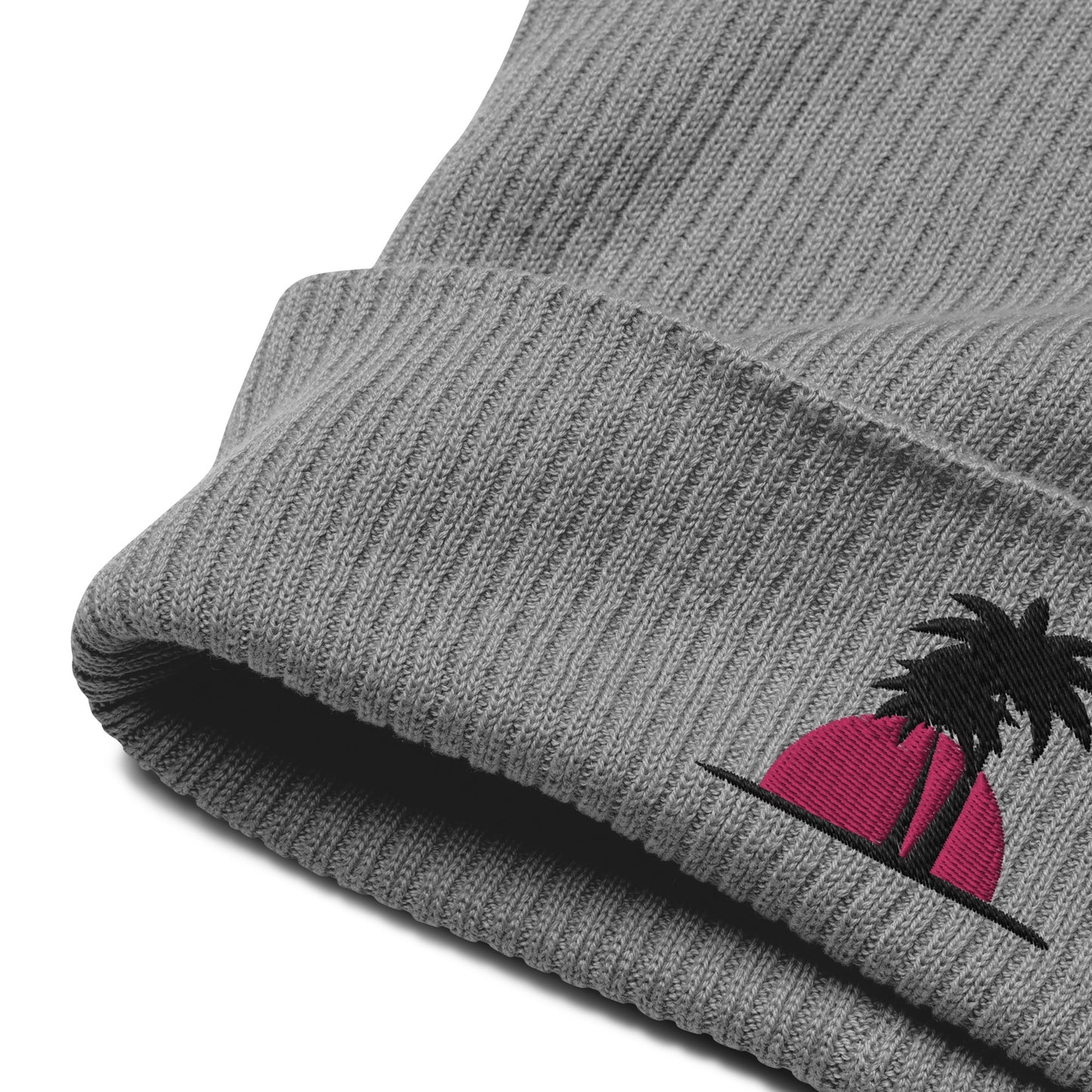 Organic Ribbed Beanie - Sunset Silhouettes