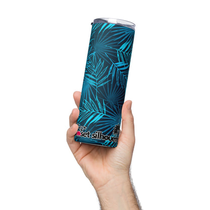 Blue Leaf Stainless Steel Tumbler