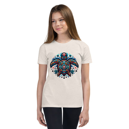 Coral Turtle Teen Short Sleeve Tee